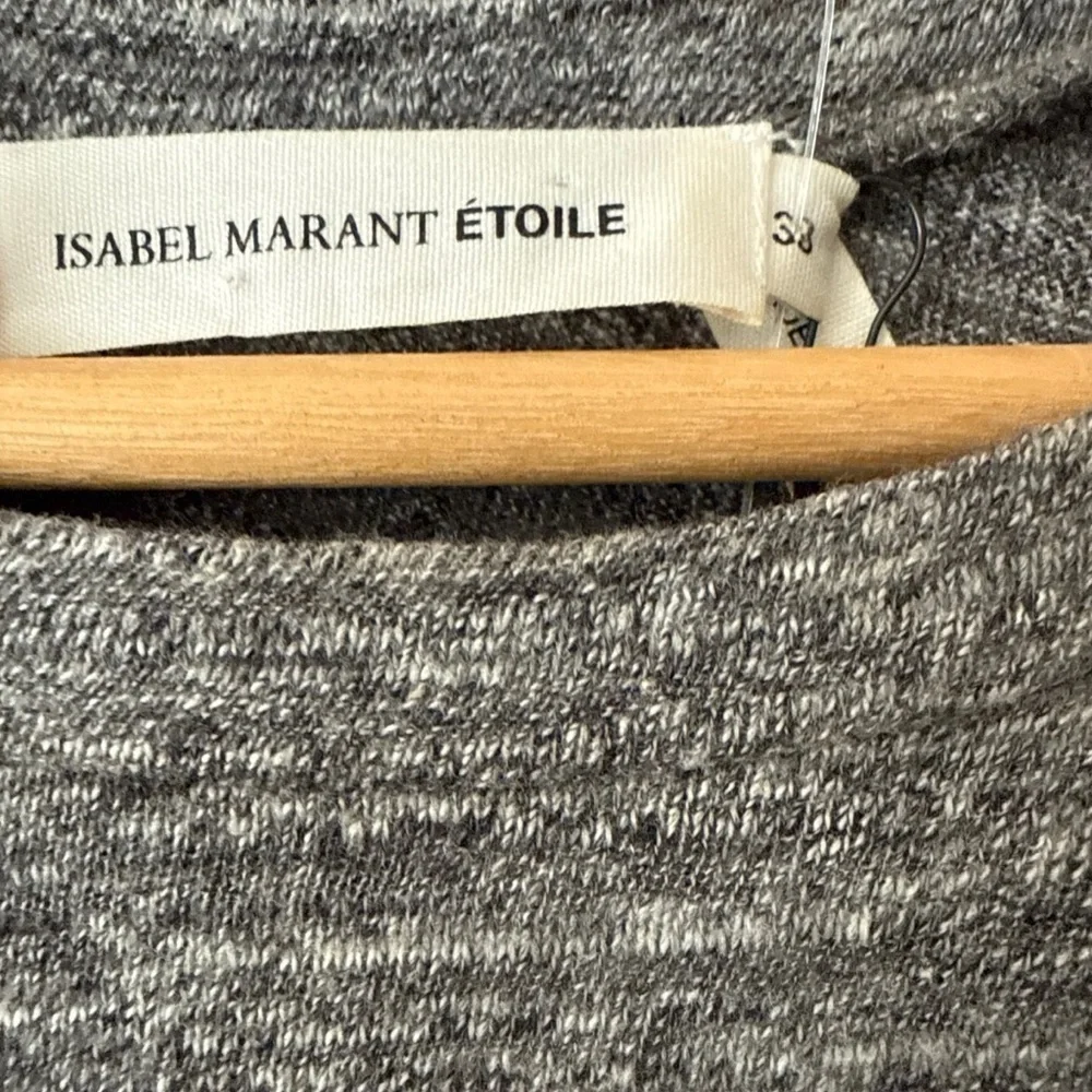 Isabel Marant Etoile Ela T-Shirt Dress Gray Long Sleeve Bodycon Size 38EU/US6